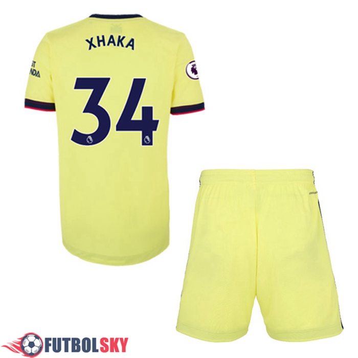 Camiseta Futbol FC Arsenal (Granit Xhaka 34) Ninos Alternativo 2021/2022