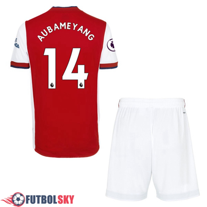 Camiseta Futbol FC Arsenal (Pierre-Emerick Aubameyang 14) Ninos Titular 2021/2022