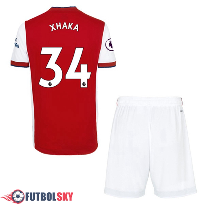 Camiseta Futbol FC Arsenal (Granit Xhaka 34) Ninos Titular 2021/2022
