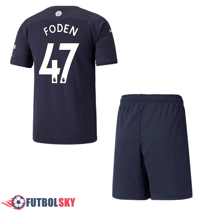 Camiseta Futbol Manchester City (FODEN 47) Ninos Tercero 2021/2022