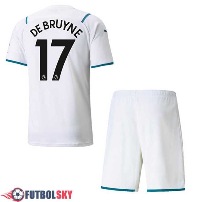 Camiseta Futbol Manchester City (DEBRUYNE 17) Ninos Alternativo 2021/2022