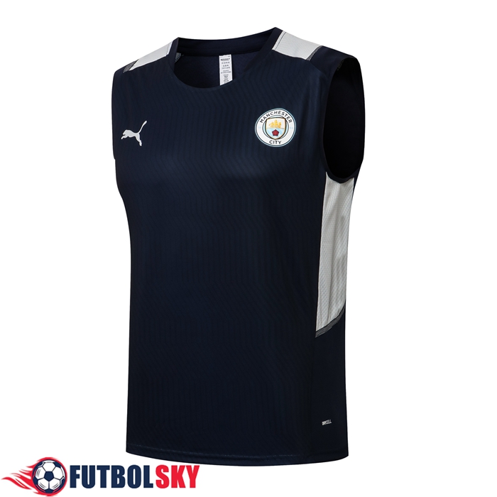 Camiseta Entrenamiento sin mangas Manchester City Azul Marino 2021/2022
