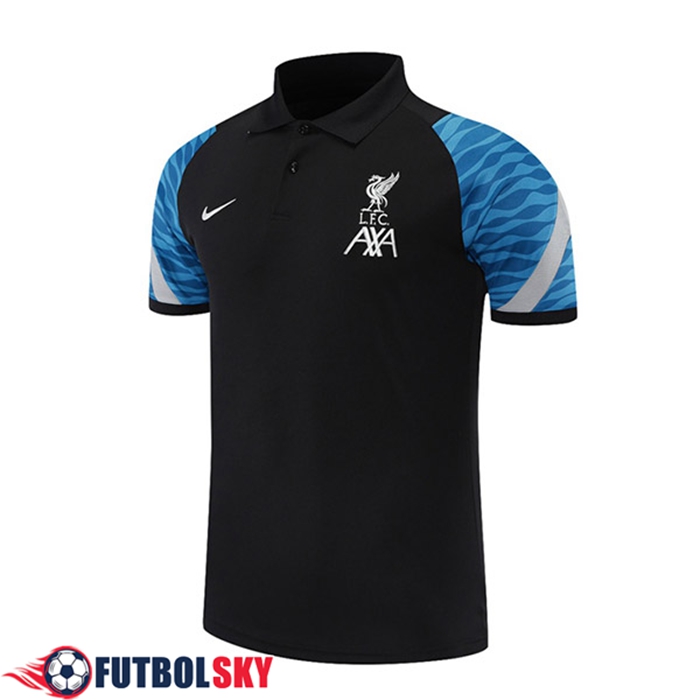Camiseta Polo FC Liverpool Negro/Azul 2021/2022