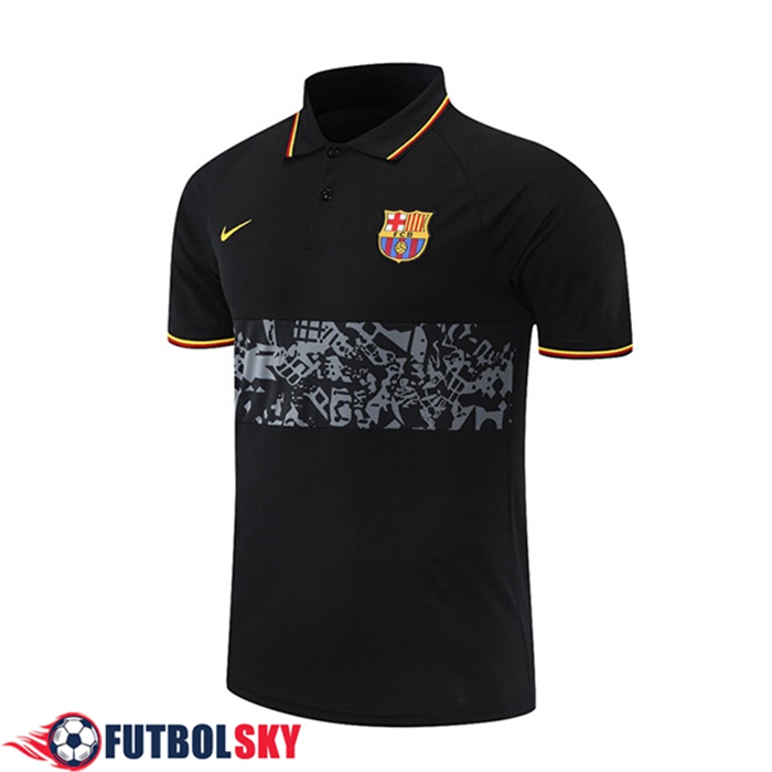 Camiseta Polo FC Barcelona Negro/Gris 2021/2022