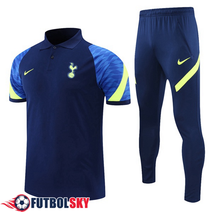 Camiseta Polo Tottenham Hotspur + Pantalones Azul Marino/Verde 2021/2022