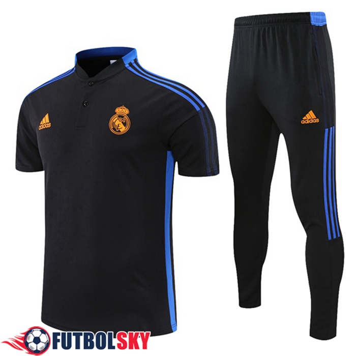 Camiseta Polo Real Madrid + Pantalones Negro/Azul 2021/2022