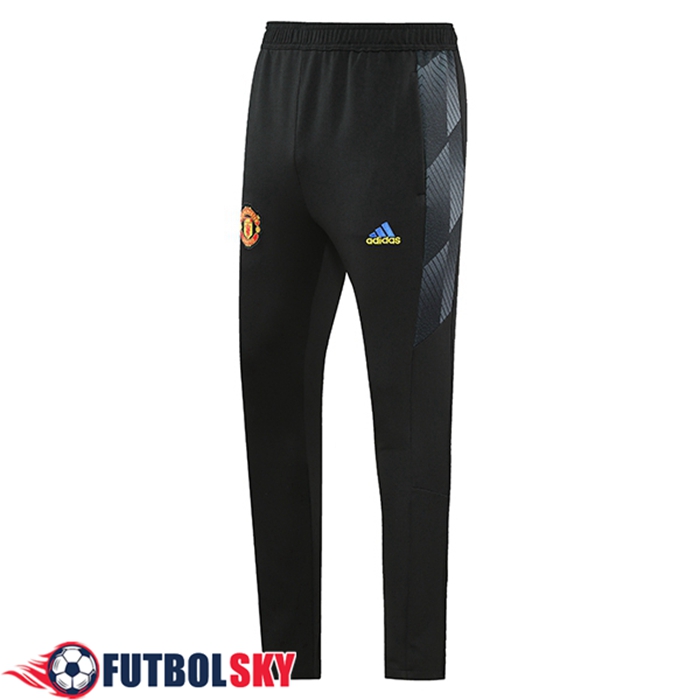 Pantalon Entrenamiento Manchester United Negro/Gris 2021/2022