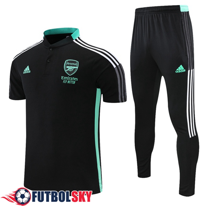 Camiseta Polo FC Arsenal + Pantalones Negro/Verde 2021/2022