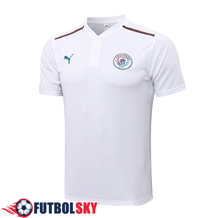 Camiseta Polo Manchester City Blancaa 2021/2022