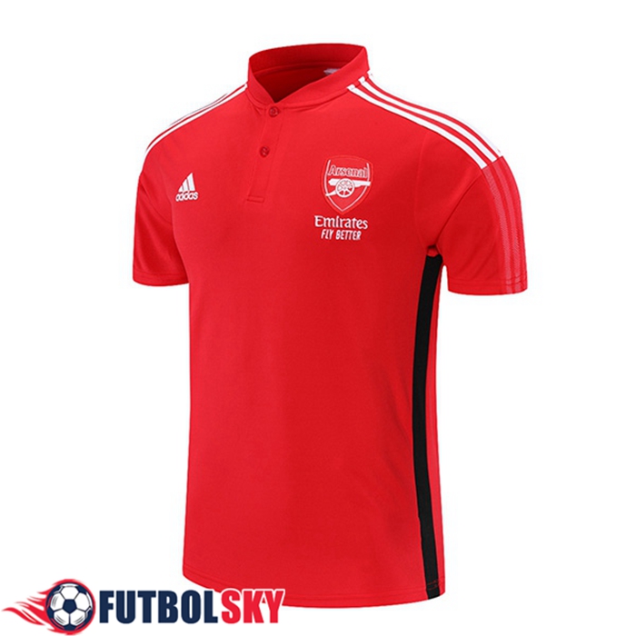 Camiseta Polo FC Arsenal Negro/Blancaa/Rojo 2021/2022