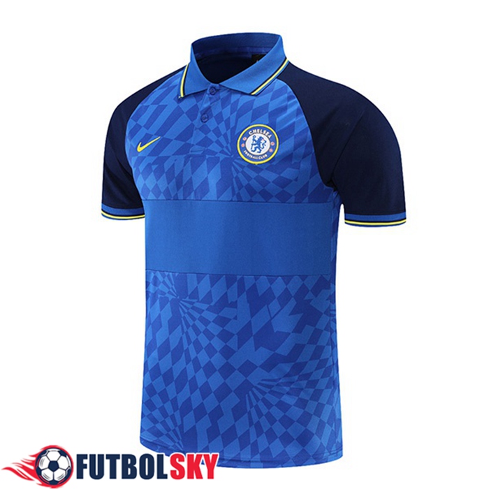 Camiseta Polo FC Chelsea Azul/Negro 2021/2022