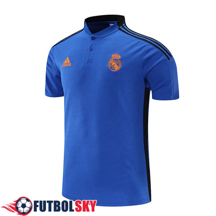 Camiseta Polo Real Madrid Negro/Azul 2021/2022 -01