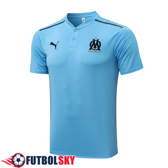 Camiseta Polo Marsella OM Gris /Negro 2021/2022 -01