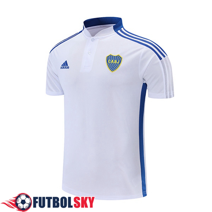 Camiseta Polo Boca Juniors Blancaa/Azul 2021/2022