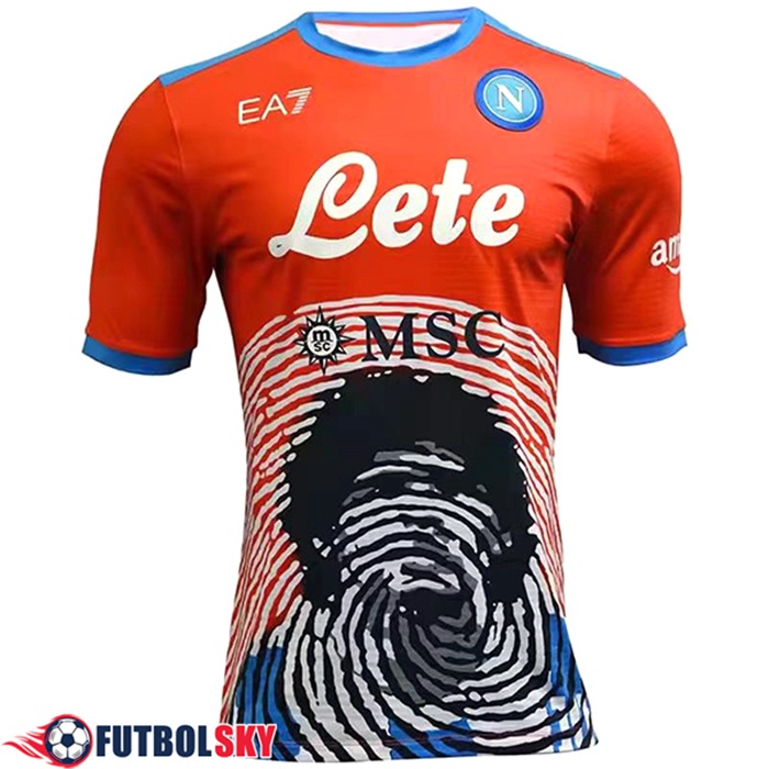 Camiseta Futbol SSC Napoli Maradona Rojo Special Version 2022/2023