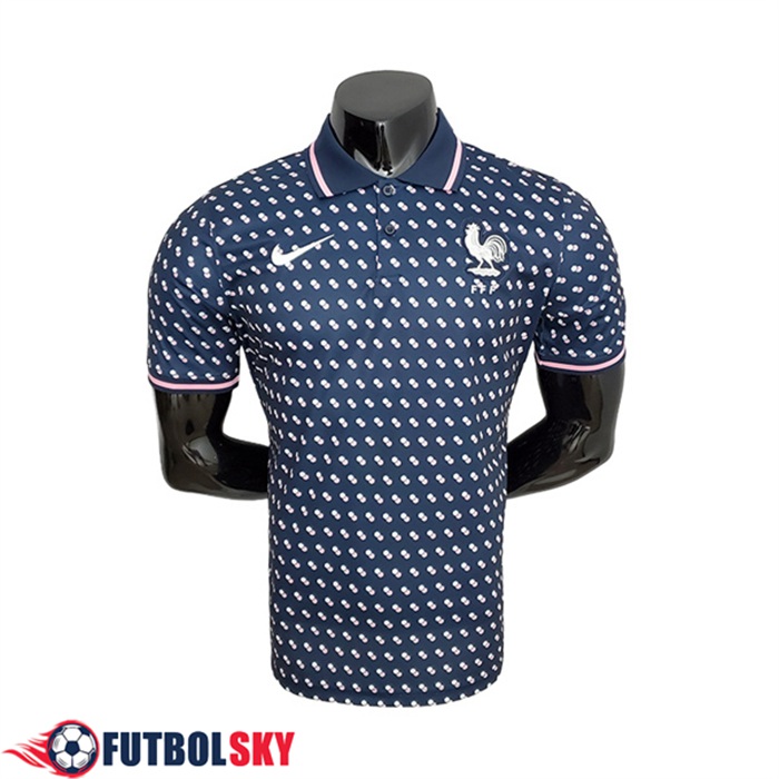 Camiseta Polo Francia Blanco/Azul 2022/2023