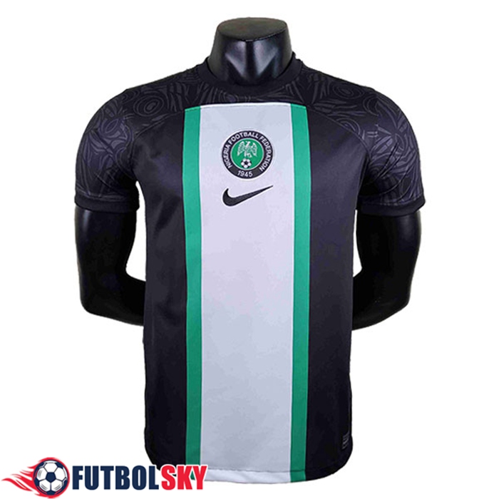 Camiseta Futbol Nigeria Negro/Blanco 2022/2023