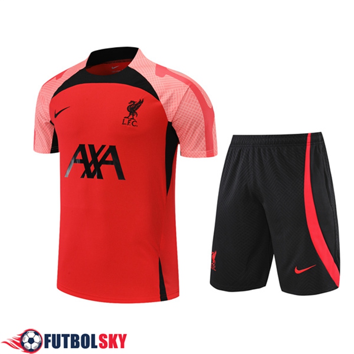 Camiseta Entrenamiento FC Liverpool + Cortos Rojo 2022/2023