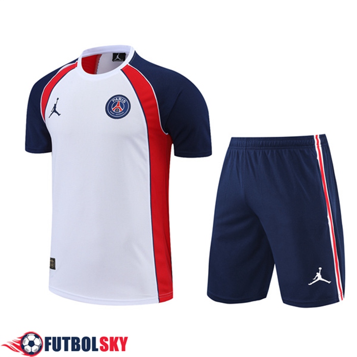 Camiseta Entrenamiento Jordan PSG + Cortos Blanco/Rojo 2022/2023