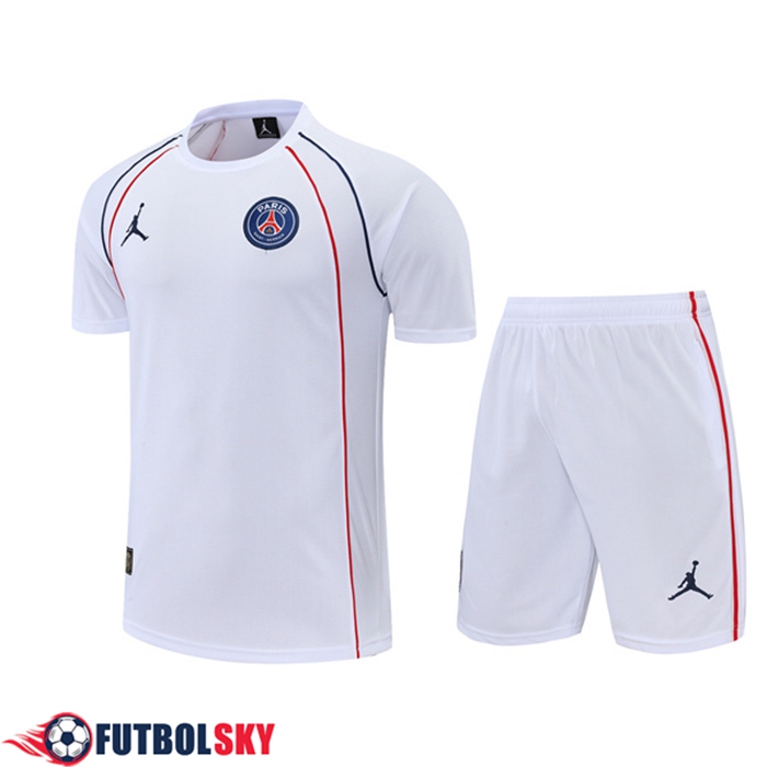 Camiseta Entrenamiento Jordan PSG + Cortos Blanco 2022/2023