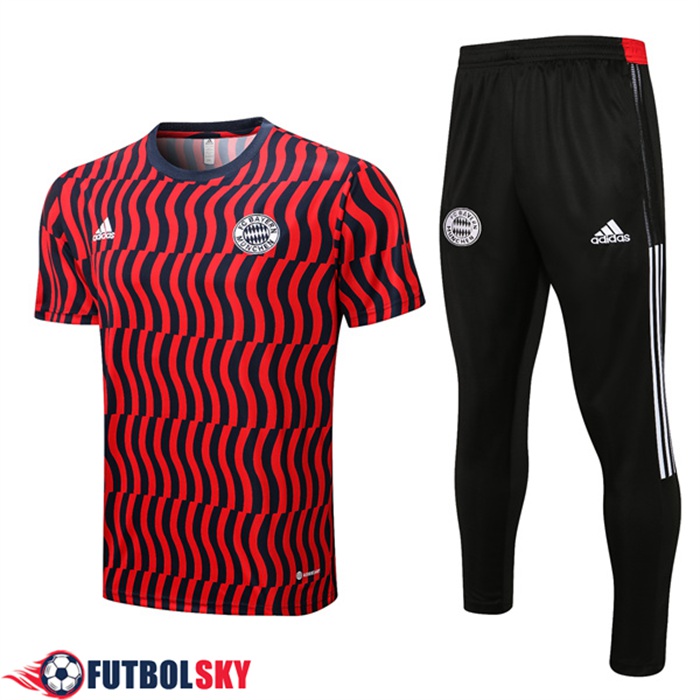 Camiseta Entrenamiento Bayern Munich + Pantalones Rojo/Negro 2022/2023