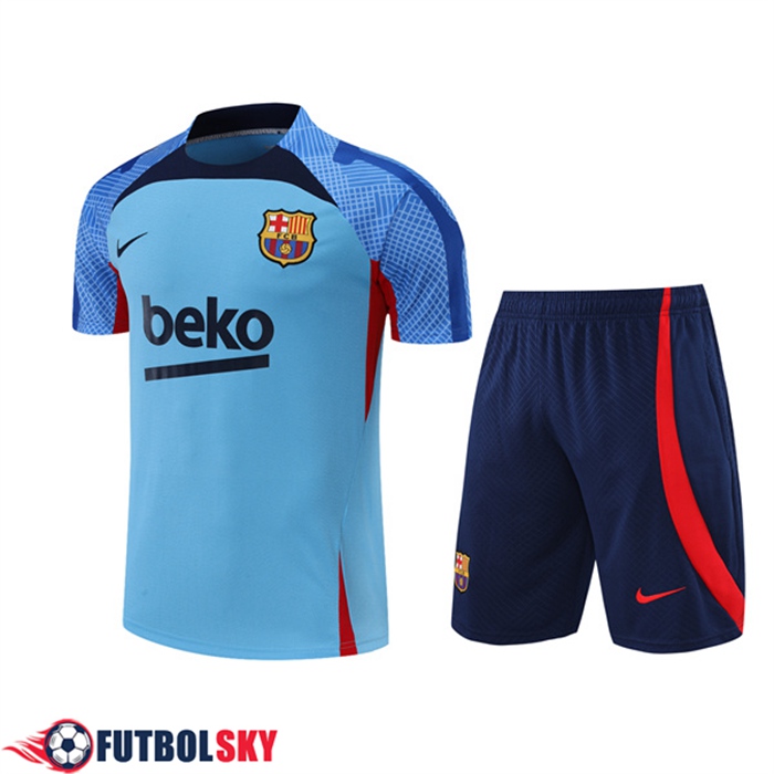 Camiseta Entrenamiento FC Barcelona + Cortos Azul 2022/2023