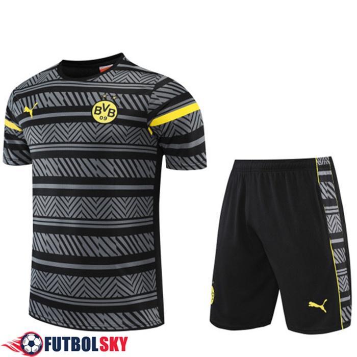 Camiseta Entrenamiento Dortmund BVB + Cortos Gris 2022/2023