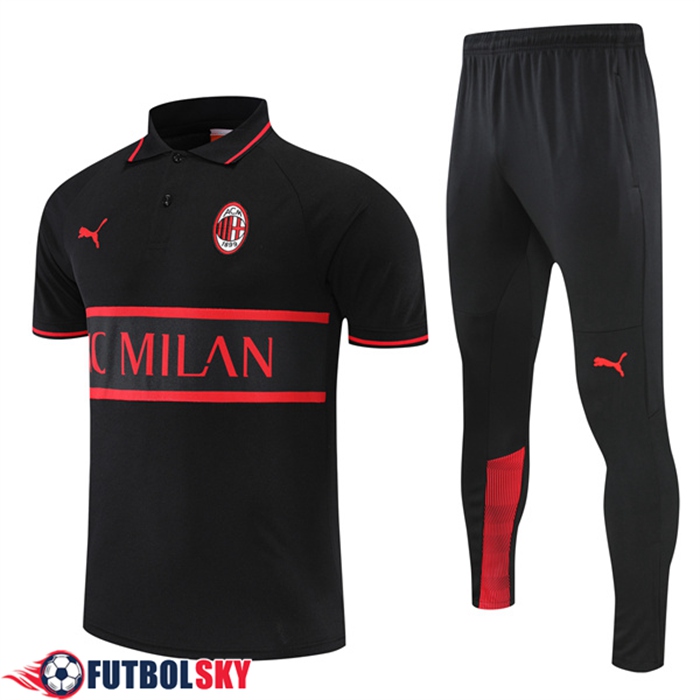 Camiseta Polo AC Milan Negro 2022/2023
