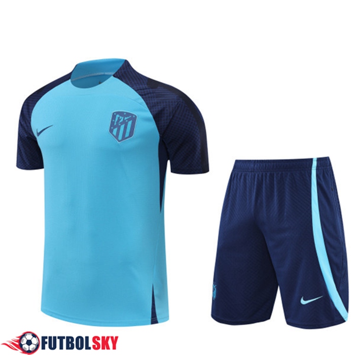 Camiseta Entrenamiento + Cortos Atletico Madrid Azul 2022/2023