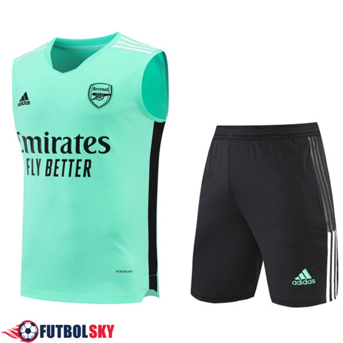 Camiseta Entrenamiento sin mangas + Cortos Arsenal Verde 2022/2023