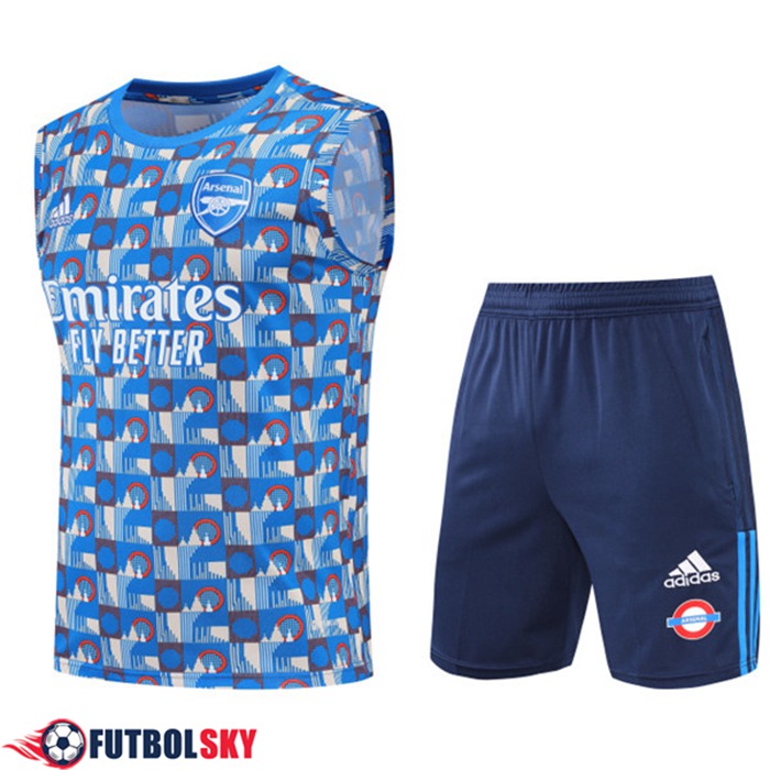 Camiseta Entrenamiento sin mangas + Cortos Arsenal Azul/Blanco 2022/2023