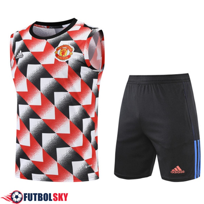 Camiseta Entrenamiento sin mangas + Cortos Manchester United Rojo/Negro 2022/2023