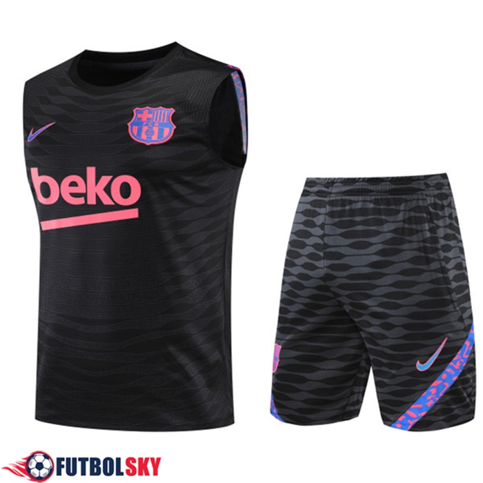 Camiseta Entrenamiento sin mangas + Cortos FC Barcelona Negro 2022/2023