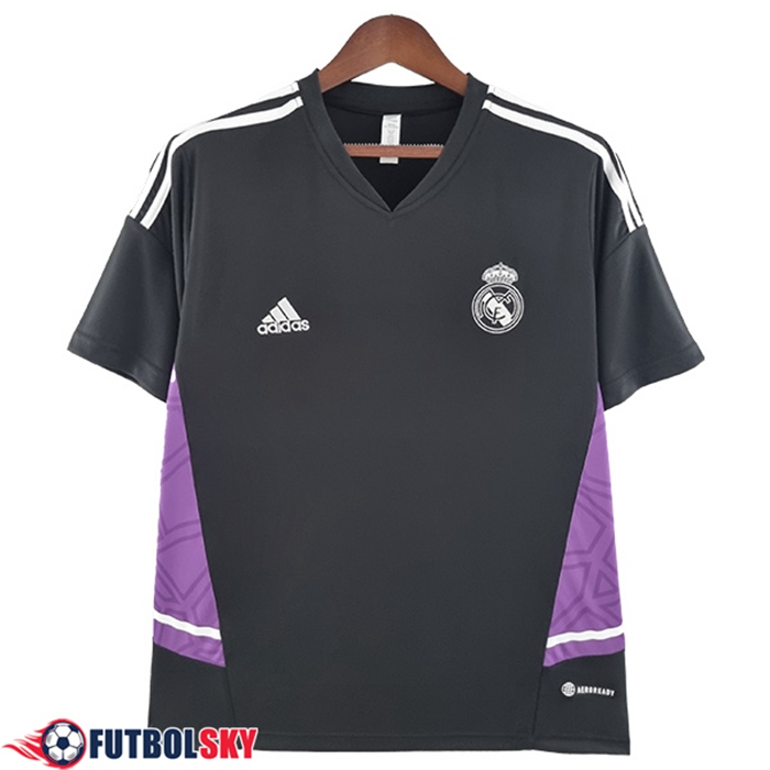 Camiseta Entrenamiento Real Madrid Negro/Pourpre 2022/2023