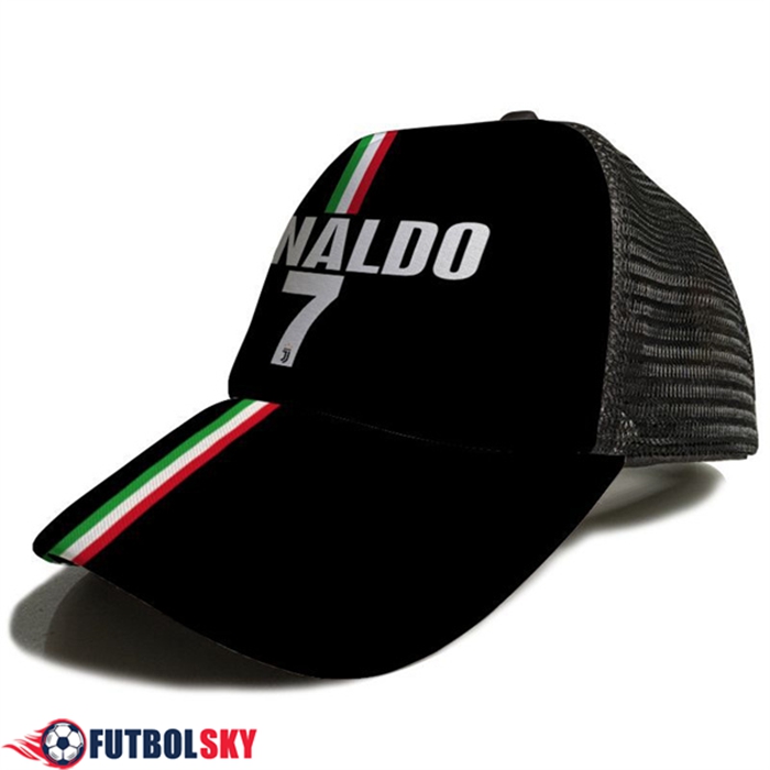 Gorra De Futbol Ronaldo 7 Negro 2023