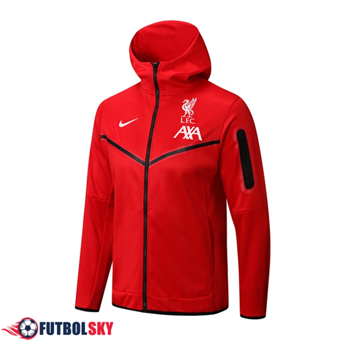 Chaqueta Con Capucha FC Liverpool Rojo 2022/2023