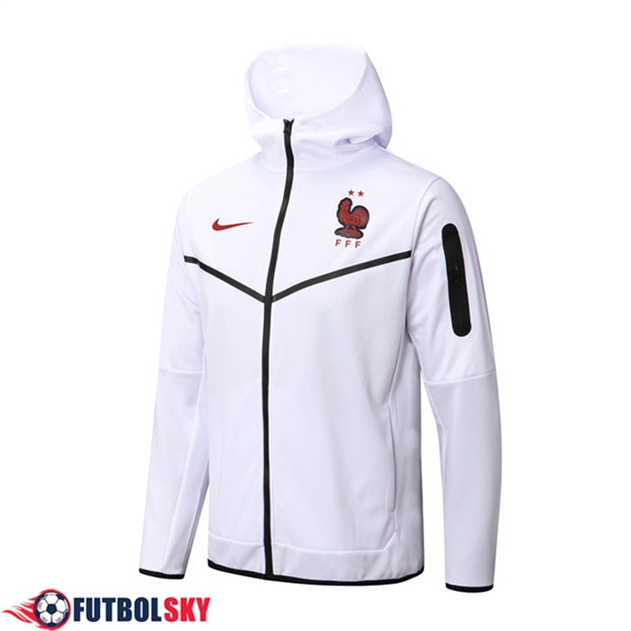 Chaqueta Con Capucha Francia Blanco 2022/2023