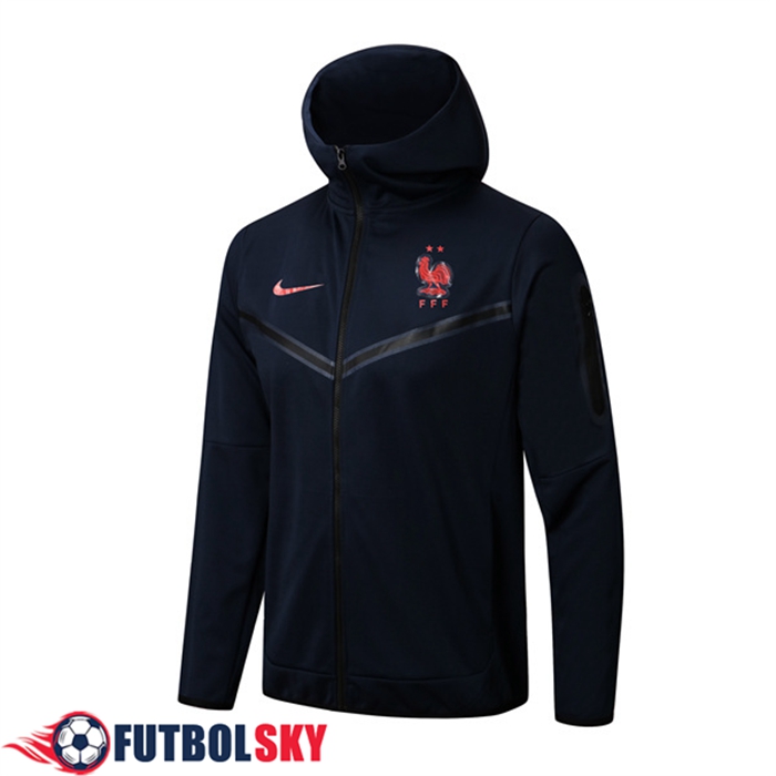 Chaqueta Con Capucha Francia Azul marino 2022/2023