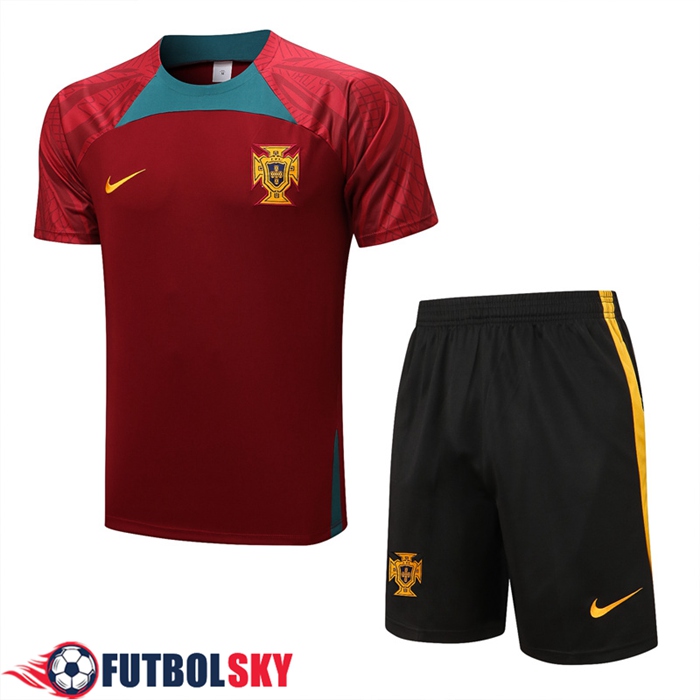 Camiseta Entrenamiento + Cortos Portugal Rojo 2022/2023