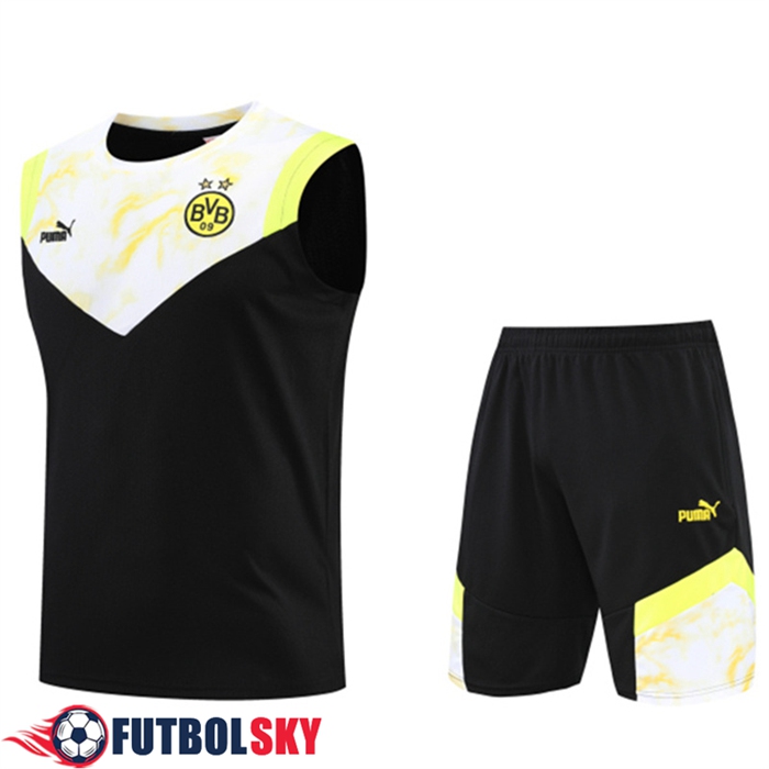 Camiseta Entrenamiento sin mangas + Cortos Dortmund Negro 2022/2023
