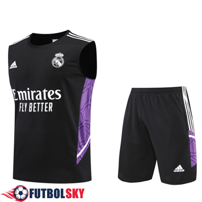 Camiseta Entrenamiento sin mangas + Cortos Real Madrid Negro 2022/2023