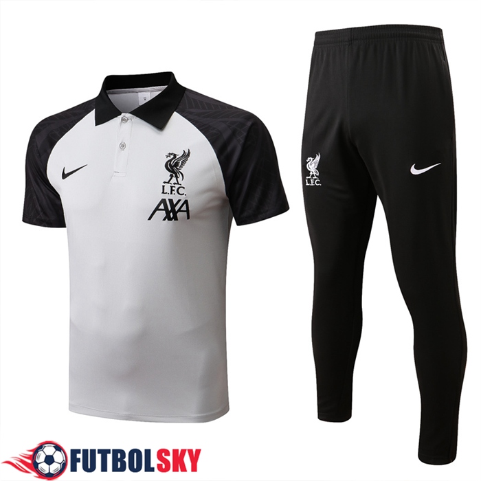 Camiseta Polo FC Liverpool Negro/Gris 2022/2023