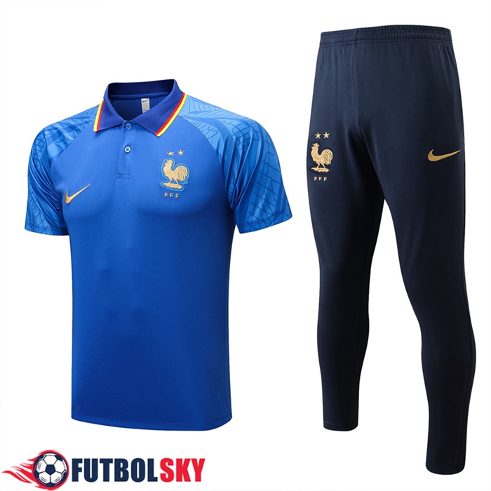 Camiseta Polo Francia Azul 2022/2023
