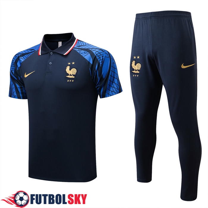 Camiseta Polo Francia Azul marino 2022/2023