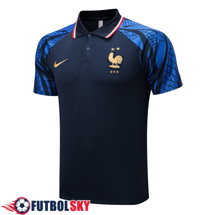 Camiseta Polo Francia Azul marino 2022/2023