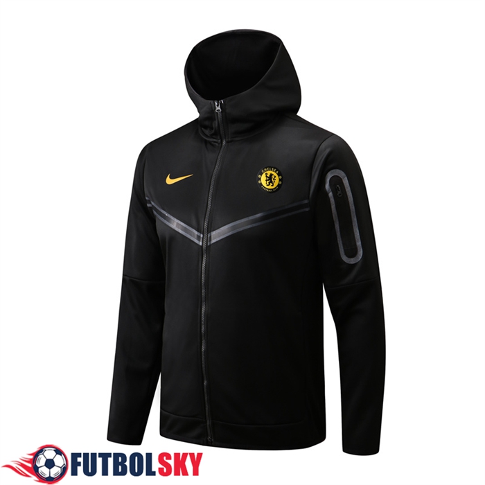 Chaqueta Con Capucha FC Chelsea Negro 2022/2023