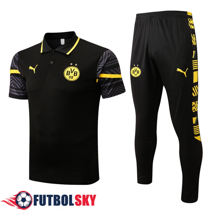 Camiseta Polo Dortmund BVB Negro 2022/2023