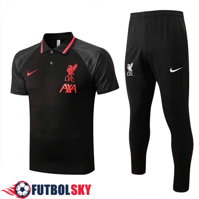 Camiseta Polo FC Liverpool Negro/Gris 2022/2023