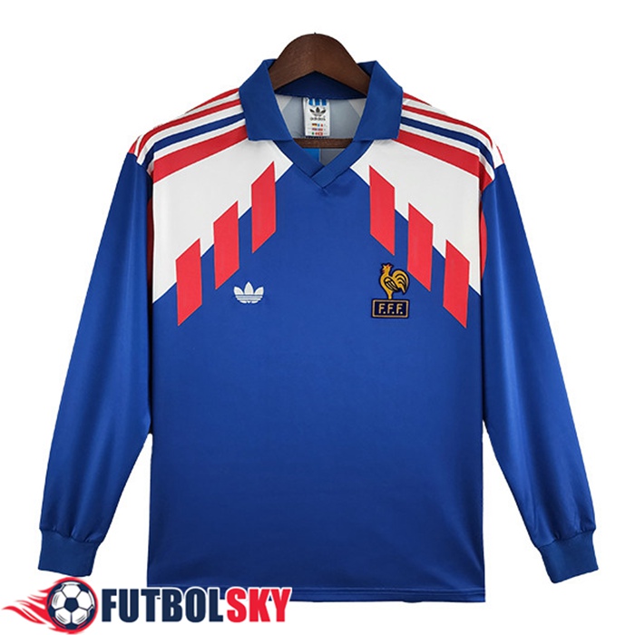 Camisetas De Futbol Francia Retro Primera Manga Larga 1988/1990