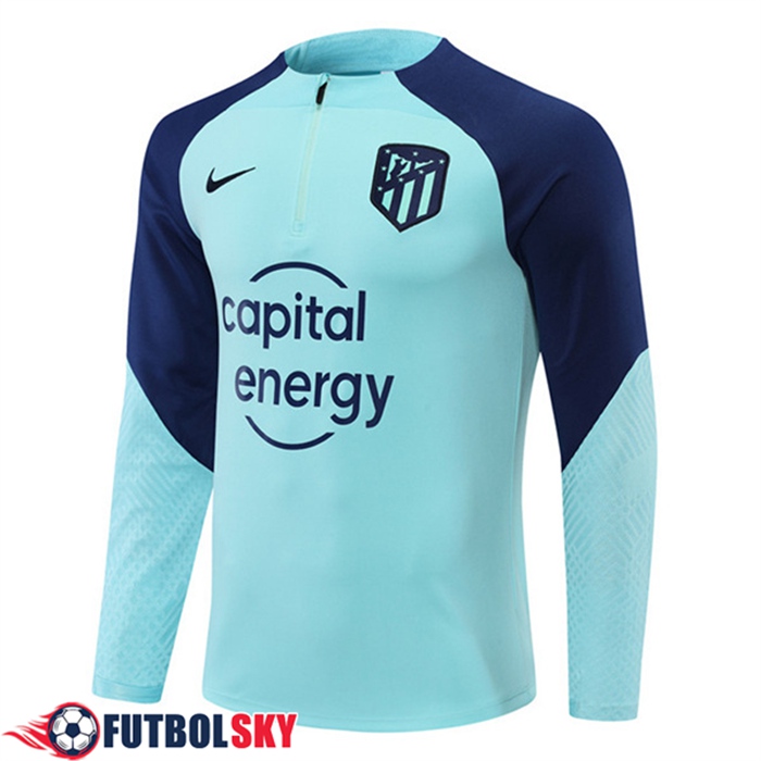 Sudadera De Entrenamiento Atletico Madrid Azul Claro 2022/2023